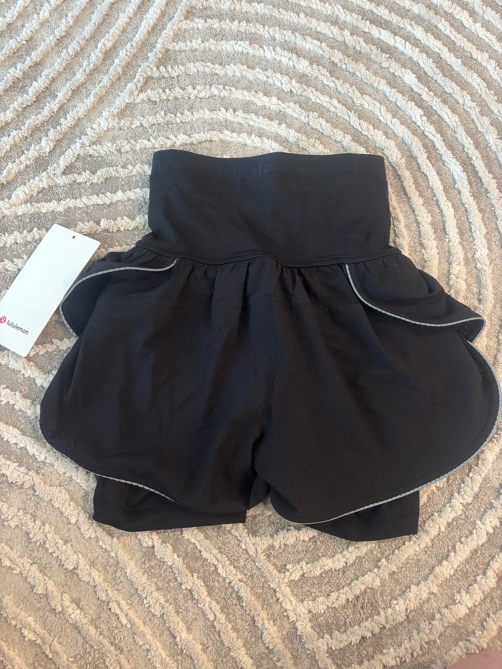 lululemon athletica Black fast and free 2 in 1 shorts